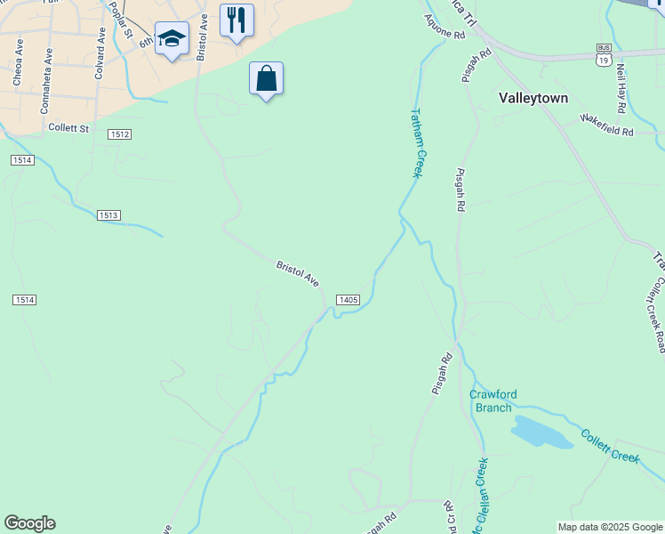 map of restaurants, bars, coffee shops, grocery stores, and more near 897 Bristol Avenue in Andrews