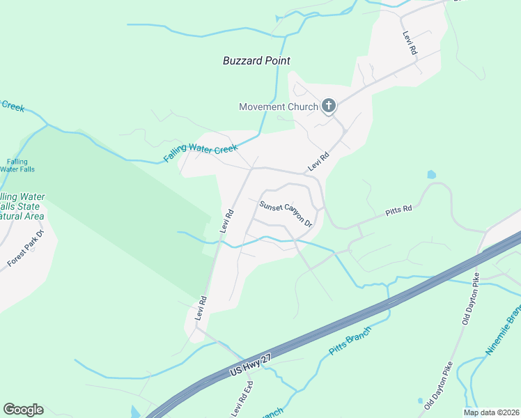 map of restaurants, bars, coffee shops, grocery stores, and more near 688 Clear Canyon Drive in Falling Water