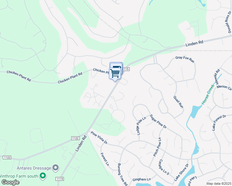 map of restaurants, bars, coffee shops, grocery stores, and more near 365 Rose Dale Court in Pinehurst