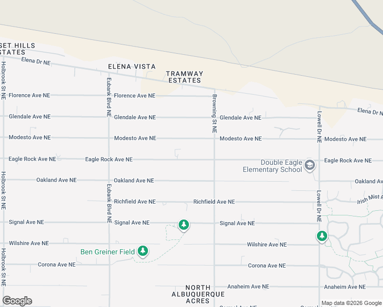 map of restaurants, bars, coffee shops, grocery stores, and more near 11000 Eagle Rock Avenue Northeast in Albuquerque