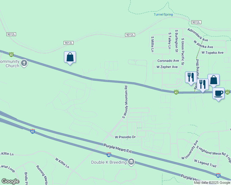 map of restaurants, bars, coffee shops, grocery stores, and more near 2727 West Historic Route 66 in Flagstaff