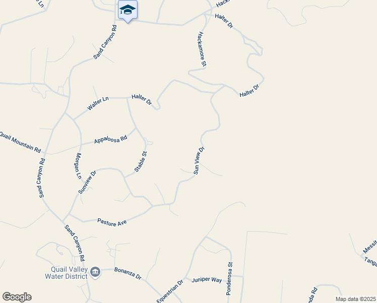 map of restaurants, bars, coffee shops, grocery stores, and more near 25301 Sun View Drive in Tehachapi