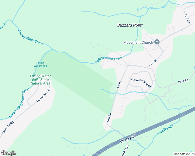 map of restaurants, bars, coffee shops, grocery stores, and more near 845 Pickett Gulf Road in Falling Water