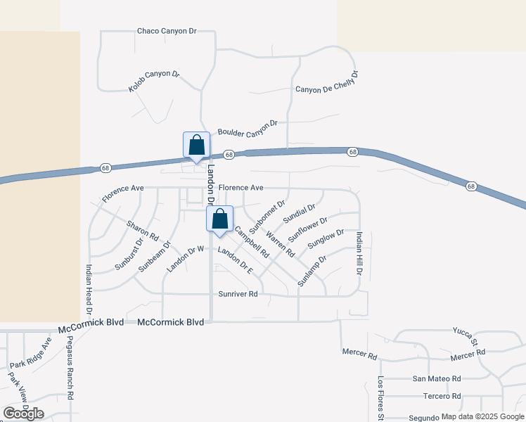 map of restaurants, bars, coffee shops, grocery stores, and more near 3441 Sunbonnet Drive in Bullhead City