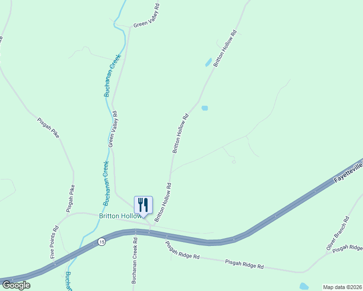 map of restaurants, bars, coffee shops, grocery stores, and more near 305 Britton Hollow Road in Pulaski