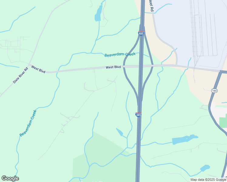 map of restaurants, bars, coffee shops, grocery stores, and more near 9925 Garrison Road in Charlotte