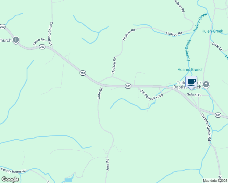 map of restaurants, bars, coffee shops, grocery stores, and more near 3840 Tennessee 203 in Savannah