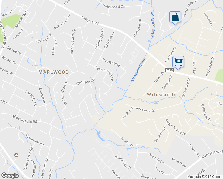 map of restaurants, bars, coffee shops, grocery stores, and more near 8209 Walnut Creek Lane in Charlotte
