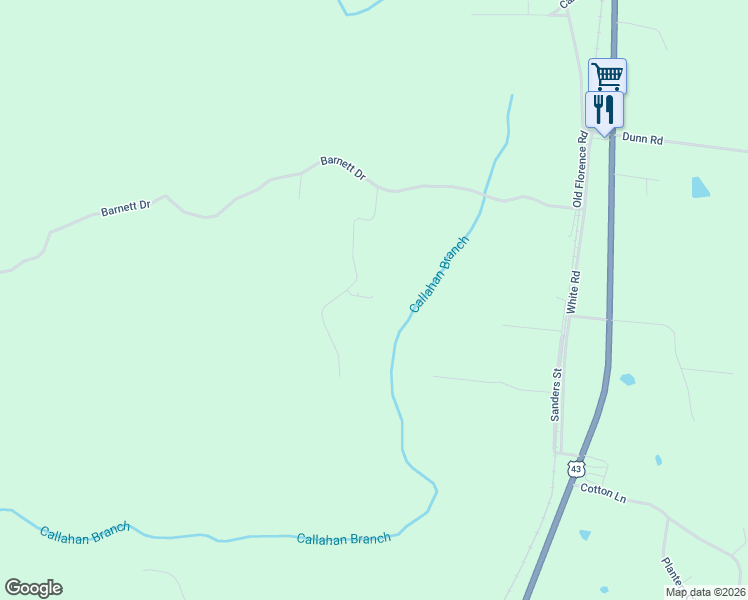 map of restaurants, bars, coffee shops, grocery stores, and more near 285 Dogwood Lane in Leoma