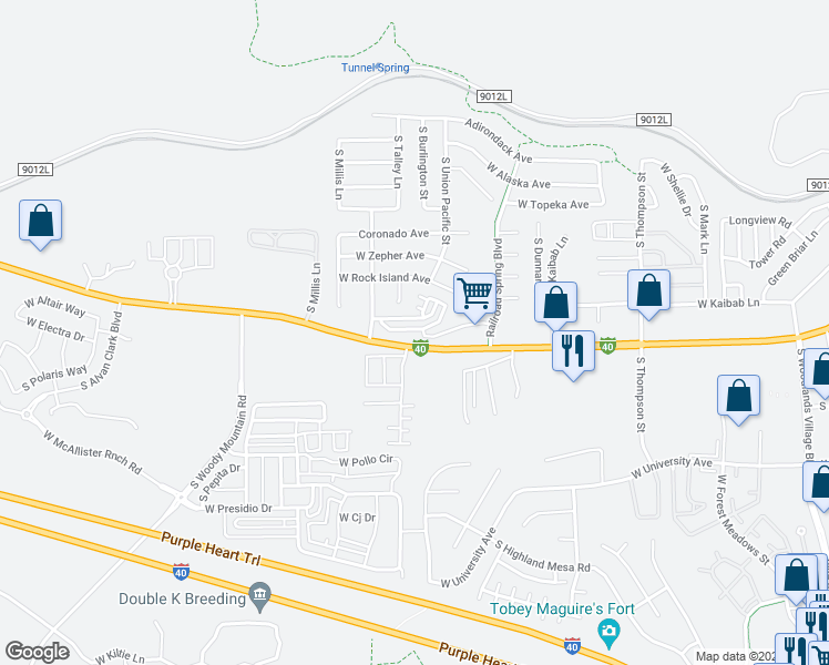 map of restaurants, bars, coffee shops, grocery stores, and more near 2481 West Cripple Creek Drive in Flagstaff