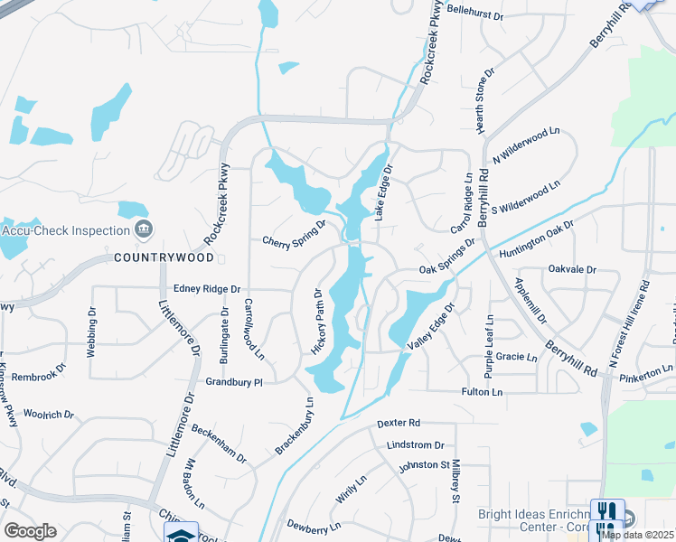 map of restaurants, bars, coffee shops, grocery stores, and more near 2318 Hickory Path Drive in Memphis