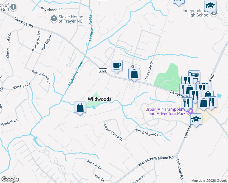 map of restaurants, bars, coffee shops, grocery stores, and more near in Wildwoods