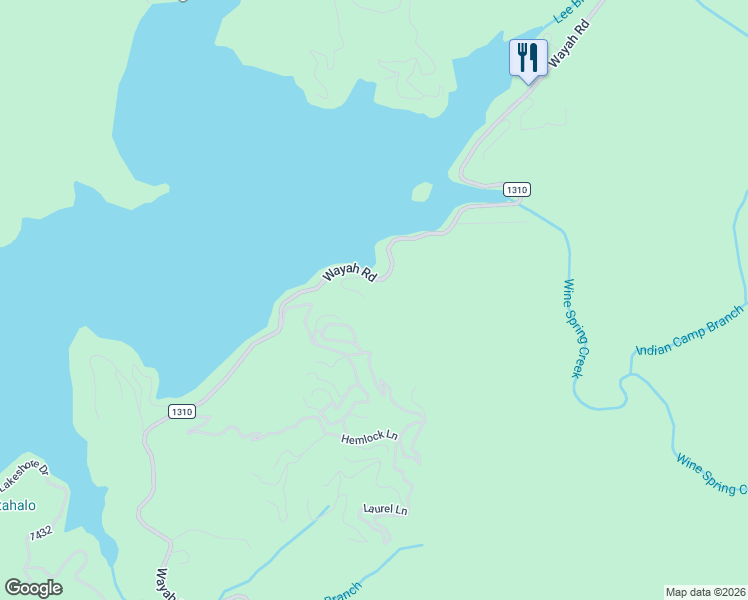 map of restaurants, bars, coffee shops, grocery stores, and more near 174 Mount Mariah Road in Topton