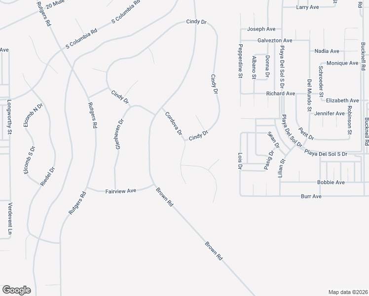 map of restaurants, bars, coffee shops, grocery stores, and more near Cordova Drive in California City