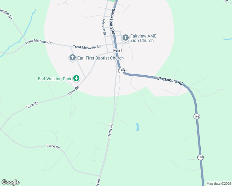 map of restaurants, bars, coffee shops, grocery stores, and more near 2831 Bettis Road in Grover