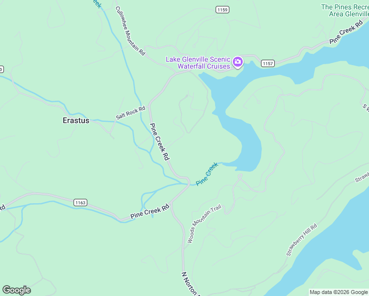 map of restaurants, bars, coffee shops, grocery stores, and more near 134 Mossy Ridge Road in Cullowhee