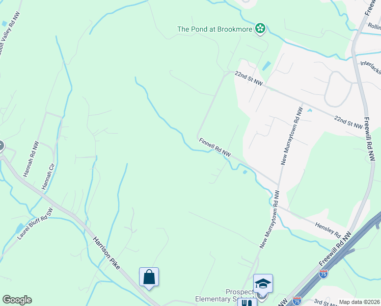 map of restaurants, bars, coffee shops, grocery stores, and more near 331 Finnell Road Northwest in Cleveland