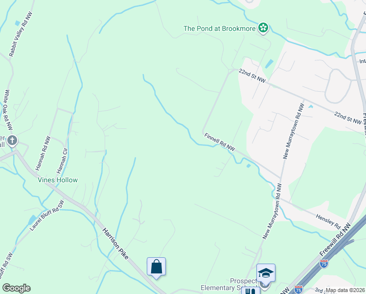 map of restaurants, bars, coffee shops, grocery stores, and more near 331 Finnell Road Northwest in Cleveland