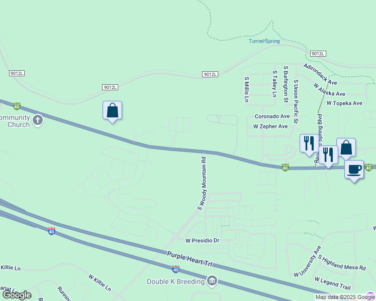 map of restaurants, bars, coffee shops, grocery stores, and more near 2616 West Historic Route 66 in Flagstaff