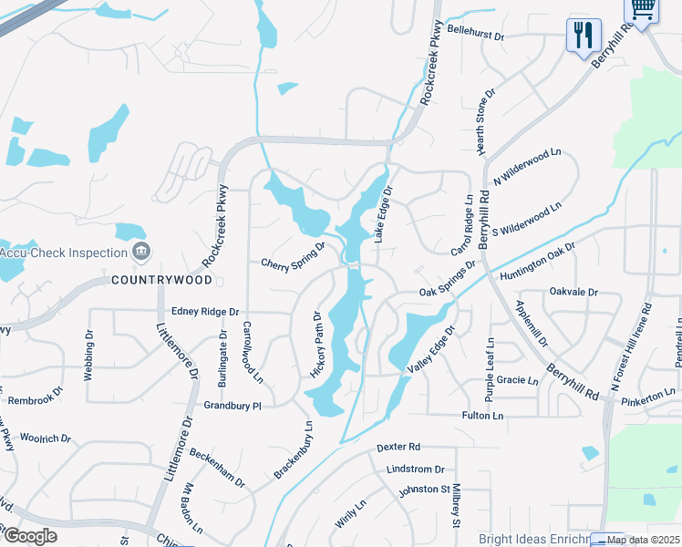 map of restaurants, bars, coffee shops, grocery stores, and more near 2318 Hickory Path Drive in Memphis