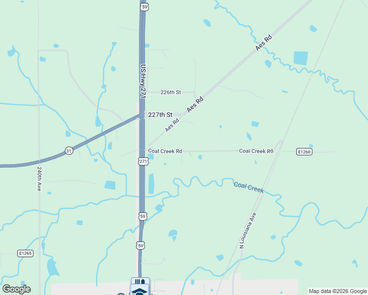 map of restaurants, bars, coffee shops, grocery stores, and more near 23037 233rd Avenue in Spiro