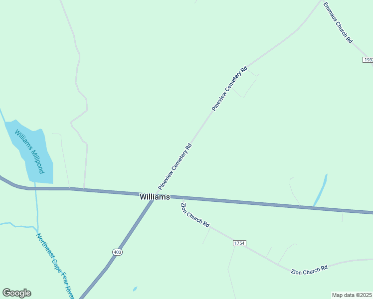 map of restaurants, bars, coffee shops, grocery stores, and more near 207 Pineview Cemetery Road in Seven Springs