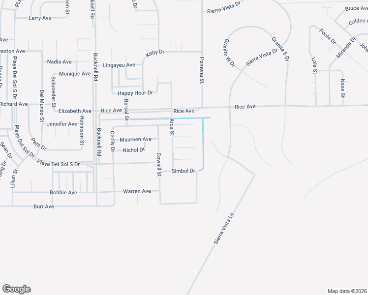 map of restaurants, bars, coffee shops, grocery stores, and more near Arca Lane in California City