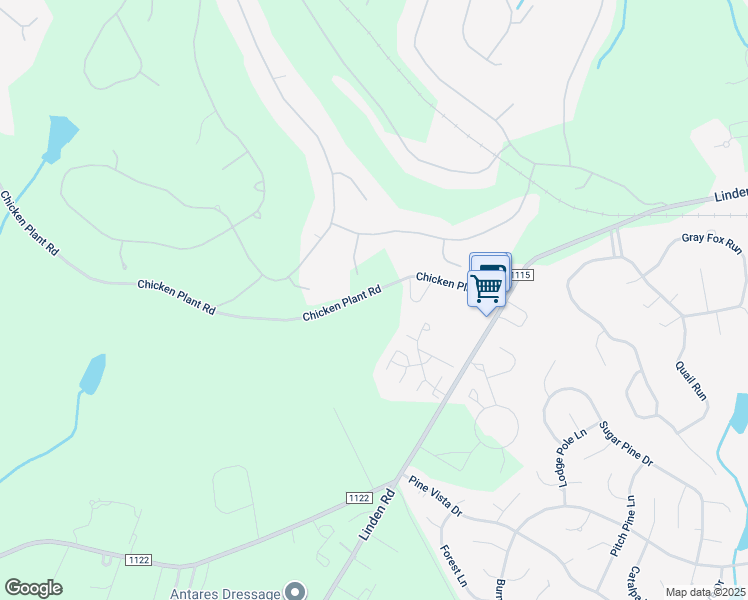 map of restaurants, bars, coffee shops, grocery stores, and more near 285 Chicken Plant Road in Pinehurst