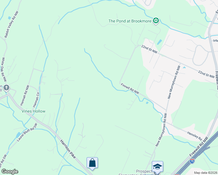 map of restaurants, bars, coffee shops, grocery stores, and more near 331 Finnell Road Northwest in Cleveland