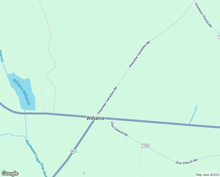 map of restaurants, bars, coffee shops, grocery stores, and more near 207 Pineview Cemetery Road in Seven Springs