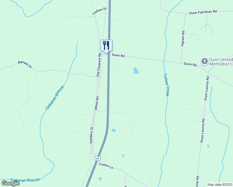 map of restaurants, bars, coffee shops, grocery stores, and more near 2376 U.S. 43 in Leoma