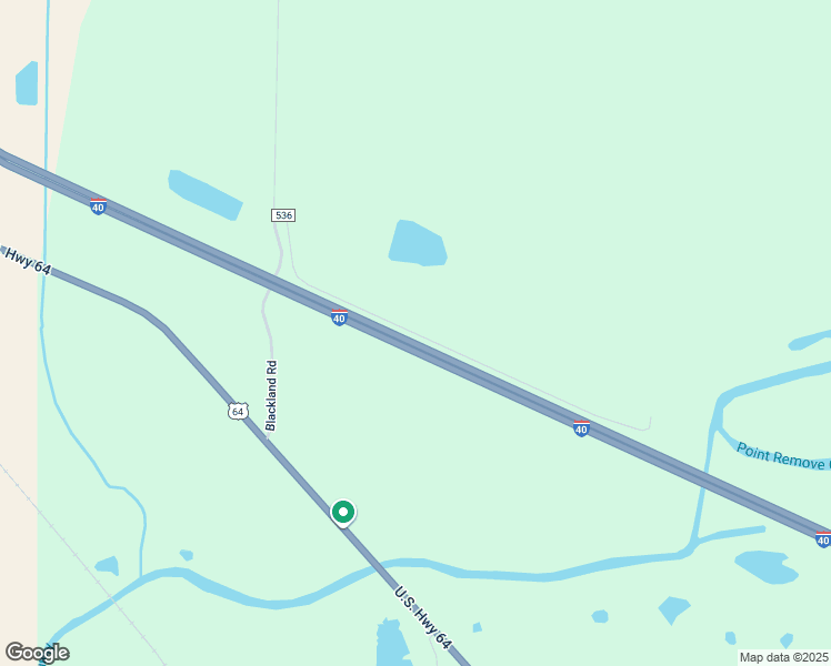 map of restaurants, bars, coffee shops, grocery stores, and more near Blackland Road in Conway County