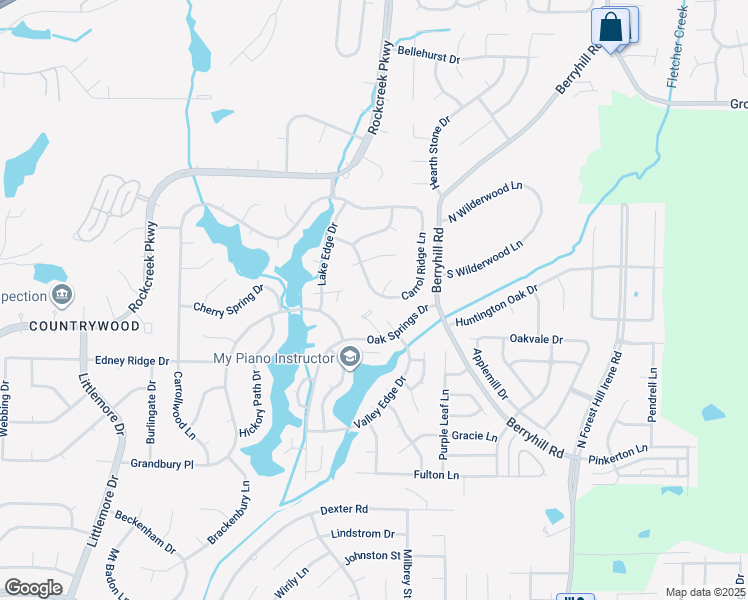 map of restaurants, bars, coffee shops, grocery stores, and more near 2373 Meadow Ridge Drive in Memphis