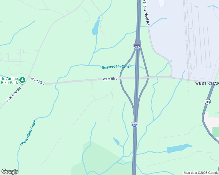 map of restaurants, bars, coffee shops, grocery stores, and more near 9836 Garrison Road in Charlotte