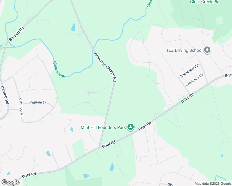 map of restaurants, bars, coffee shops, grocery stores, and more near 8326 Arlington Church Road in Charlotte