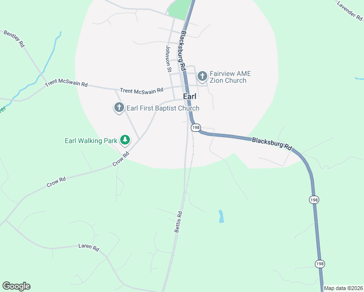 map of restaurants, bars, coffee shops, grocery stores, and more near 2822 Bettis Road in Grover