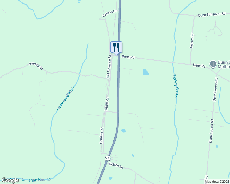 map of restaurants, bars, coffee shops, grocery stores, and more near 2373 U.S. 43 in Leoma