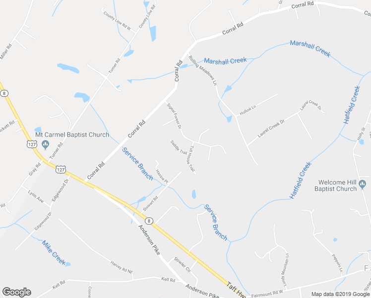 map of restaurants, bars, coffee shops, grocery stores, and more near 4800 Saddle Trail in Signal Mountain
