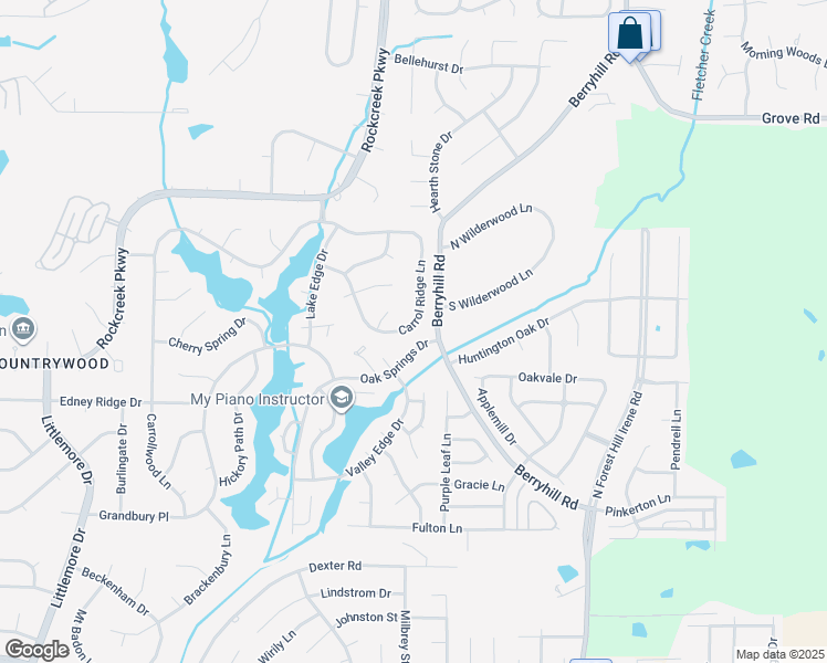 map of restaurants, bars, coffee shops, grocery stores, and more near 2366 Carrol Ridge Lane in Memphis