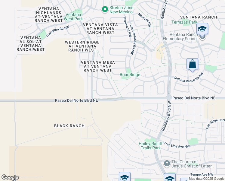 map of restaurants, bars, coffee shops, grocery stores, and more near 7800 Chaco Mesa Loop Northwest in Albuquerque