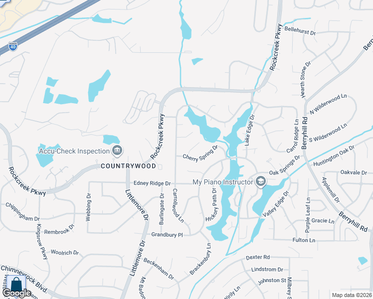 map of restaurants, bars, coffee shops, grocery stores, and more near 2369 Cherry Spring Cove in Memphis
