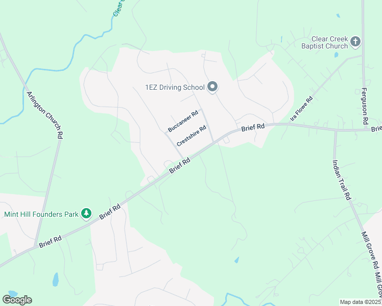 map of restaurants, bars, coffee shops, grocery stores, and more near 10317 Brief Road in Charlotte