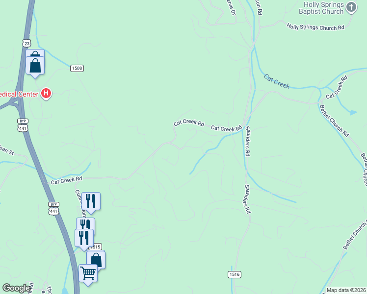 map of restaurants, bars, coffee shops, grocery stores, and more near 1 Cattail Lane in Franklin