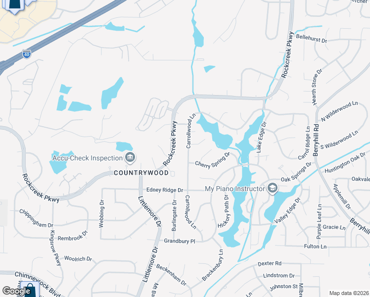 map of restaurants, bars, coffee shops, grocery stores, and more near 2375 Carrollwood Lane in Memphis