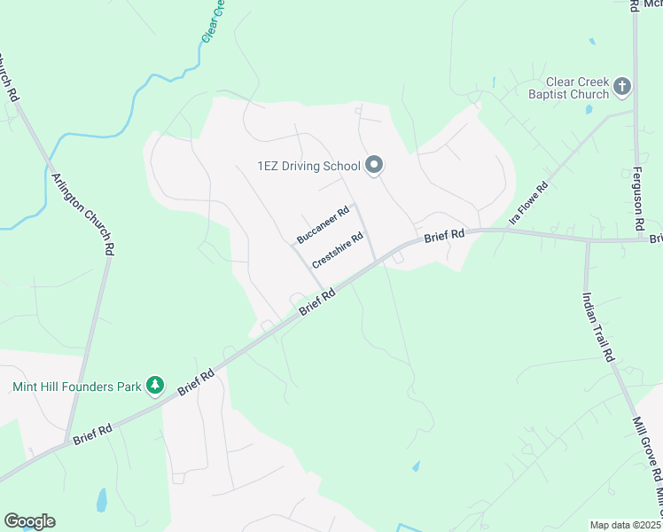 map of restaurants, bars, coffee shops, grocery stores, and more near 10317 Brief Road in Charlotte