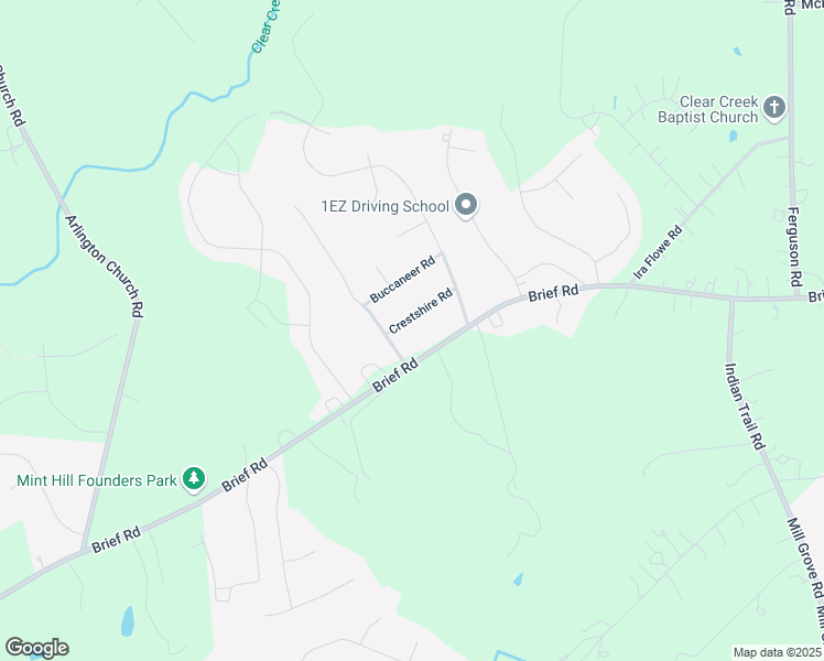 map of restaurants, bars, coffee shops, grocery stores, and more near 10317 Brief Road in Charlotte