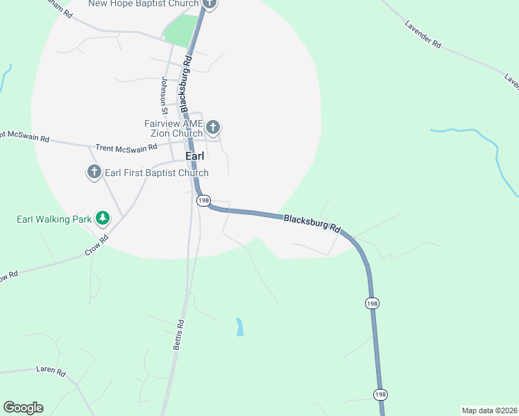 map of restaurants, bars, coffee shops, grocery stores, and more near 2837 1 Blacksburg Road in Earl