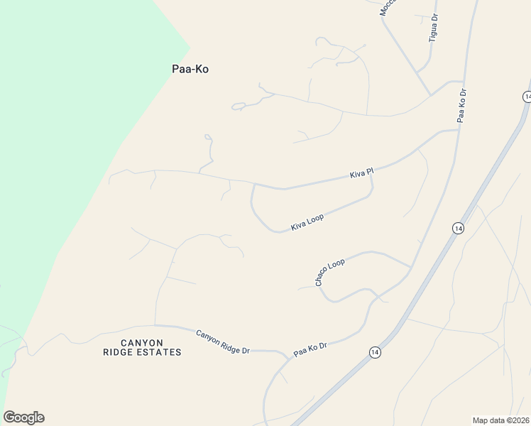 map of restaurants, bars, coffee shops, grocery stores, and more near 88 Kiva Loop in Sandia Park