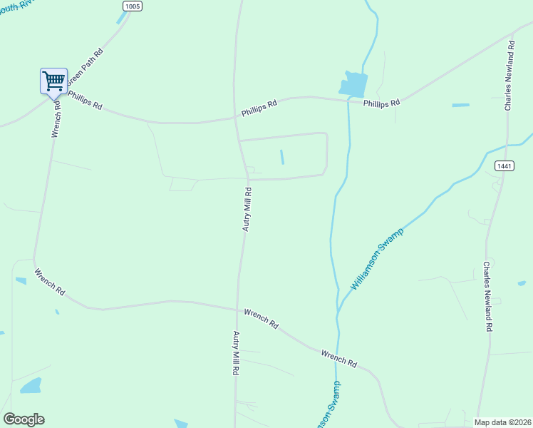 map of restaurants, bars, coffee shops, grocery stores, and more near 6876 Autry Mill Road in Dunn