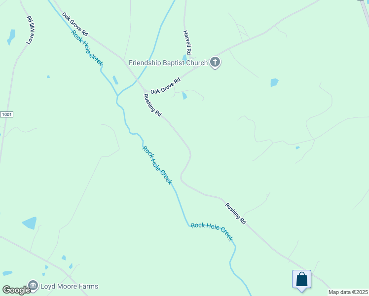 map of restaurants, bars, coffee shops, grocery stores, and more near 5379 Rushing Road in Stanfield